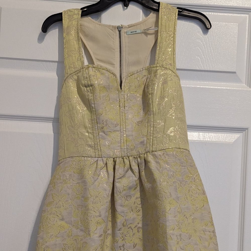 Kimchi Blue Mini Retro Gold Yellow Dress 6